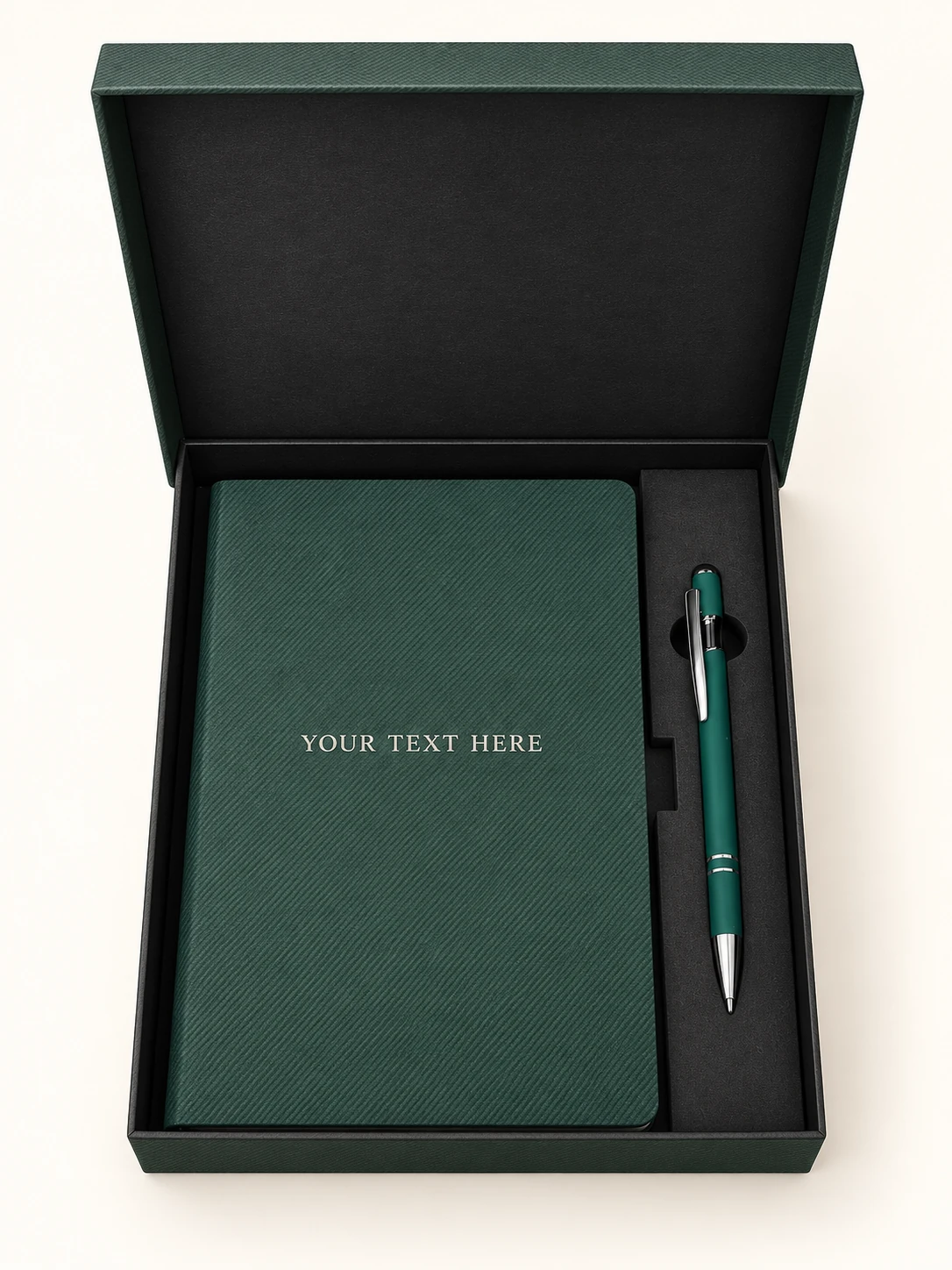 Green Diary and Pen Gift Set - view 3